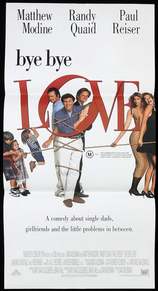 BYE BYE LOVE Rare Daybill Movie Poster Matthew Modine Randy Quaid Paul Reiser