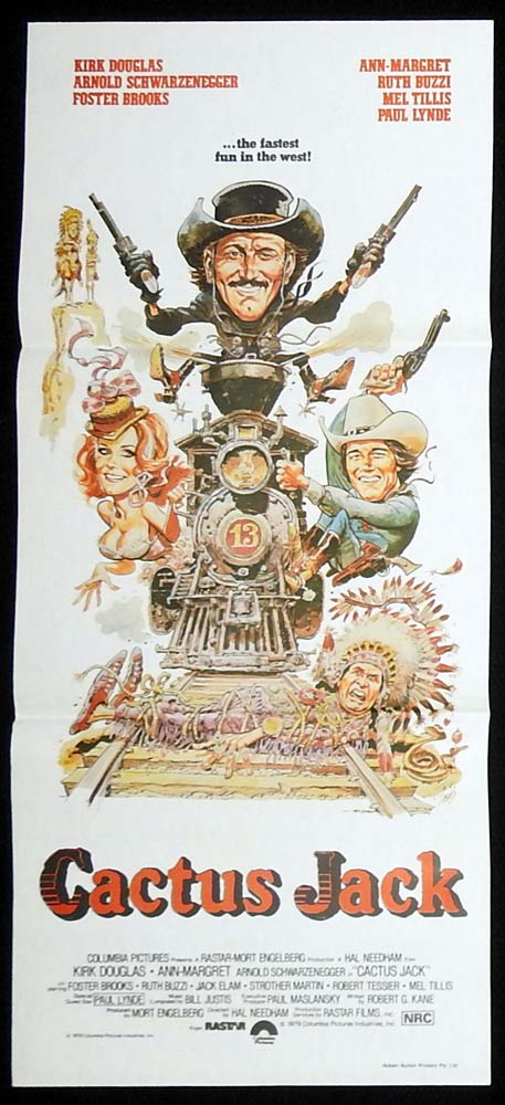 CACTUS JACK Original Daybill Movie Poster Kirk Douglas Jack Davis art