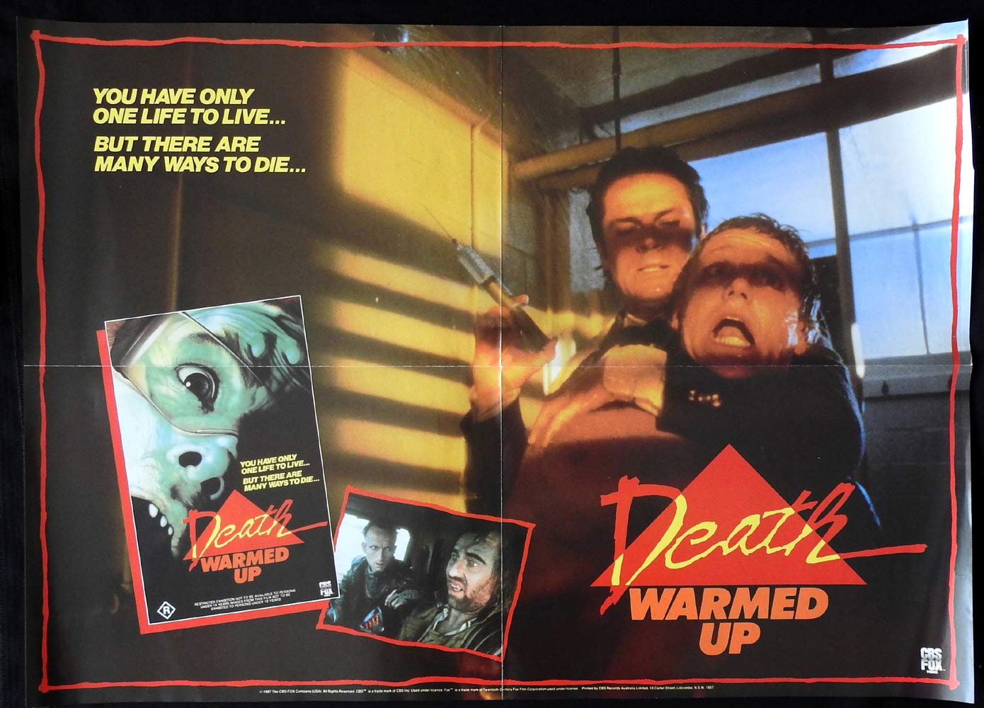 DEATH WARMED UP Video Release One sheet Movie Poster Michael Hurst Margaret Umbers NZ