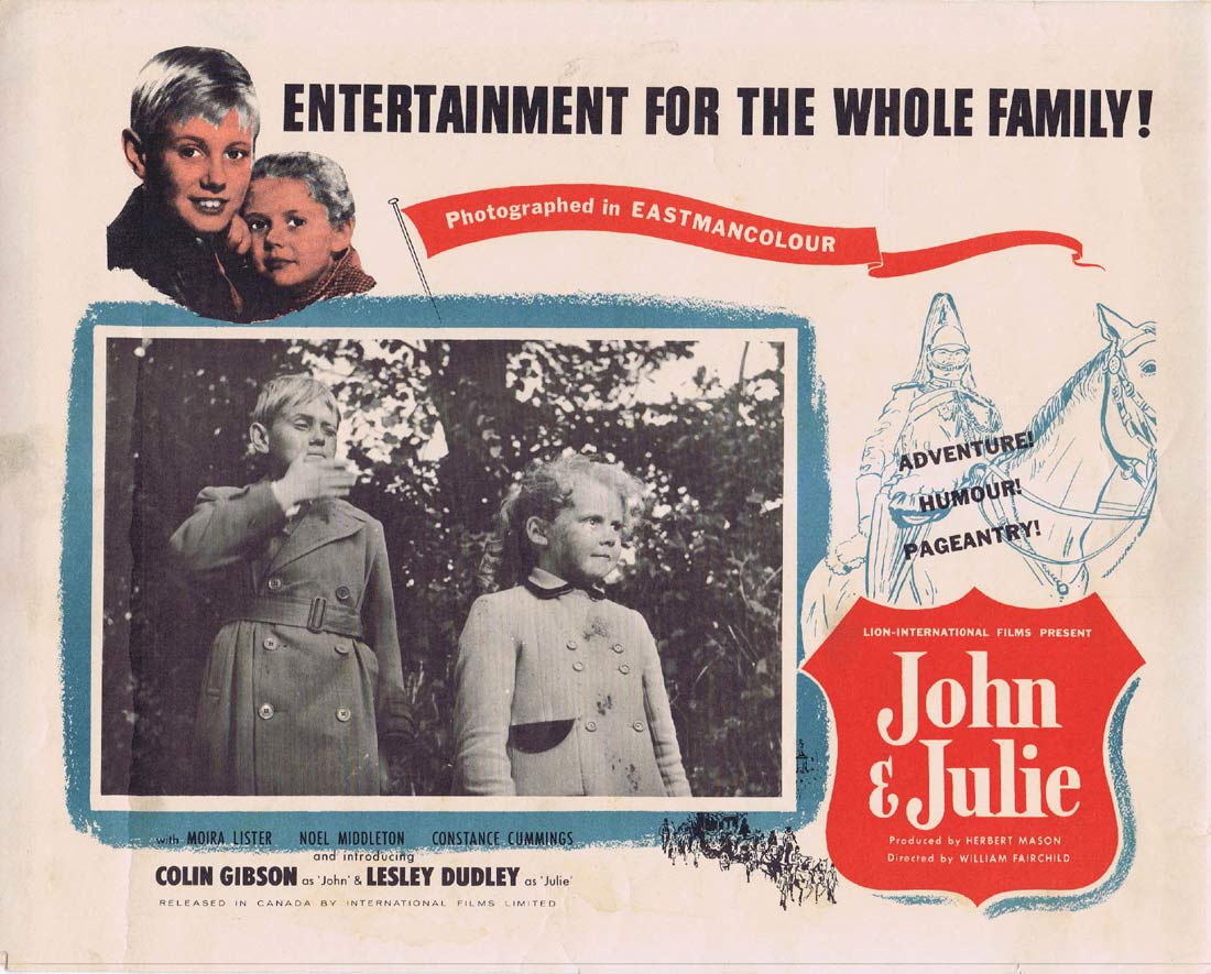 JOHN AND JULIE Original Lobby Card Moira Lister Peter Sellers