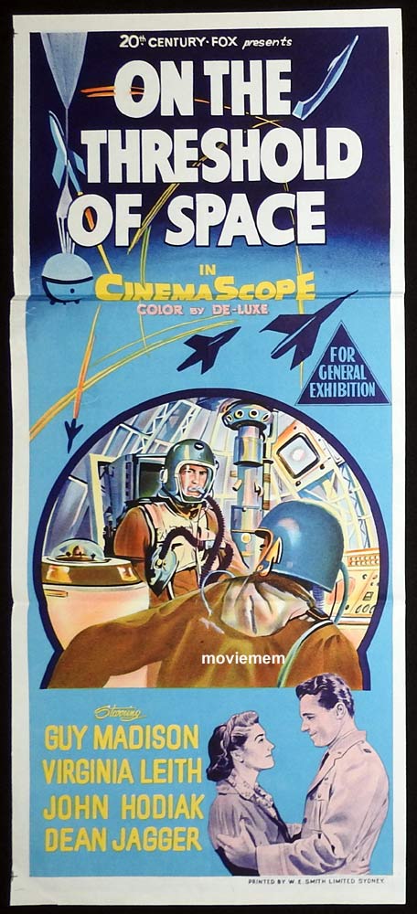 ON THE THRESHOLD OF SPACE Original Daybill Movie Poster SCI FI Guy Madison