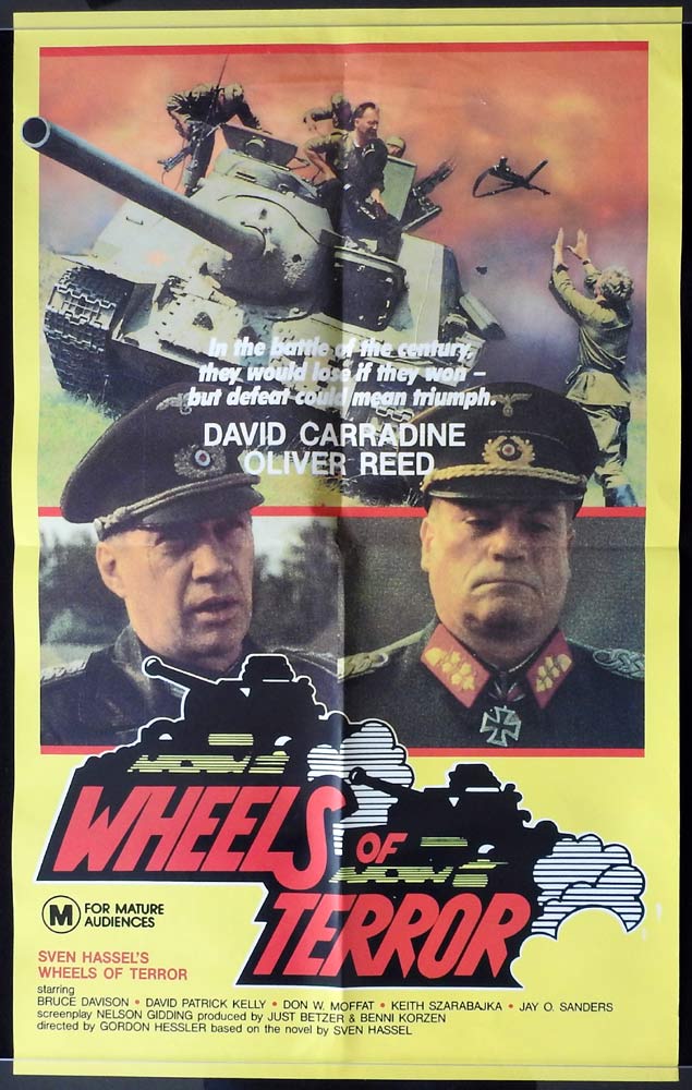 WHEELS OF TERROR Video Release One sheet Movie Poster David Carradine Oliver Reed