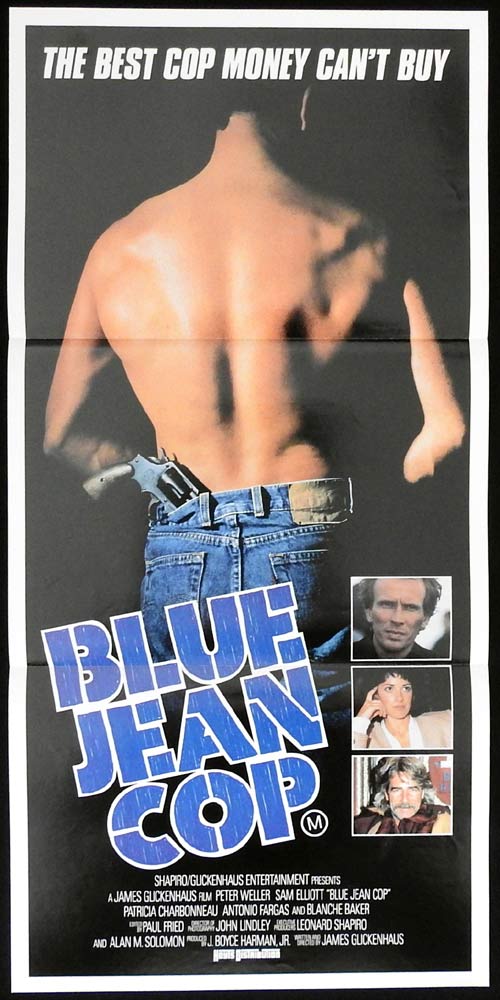BLUE JEANS COP aka SHAKEDOWN Original Daybill Movie poster Peter Weller