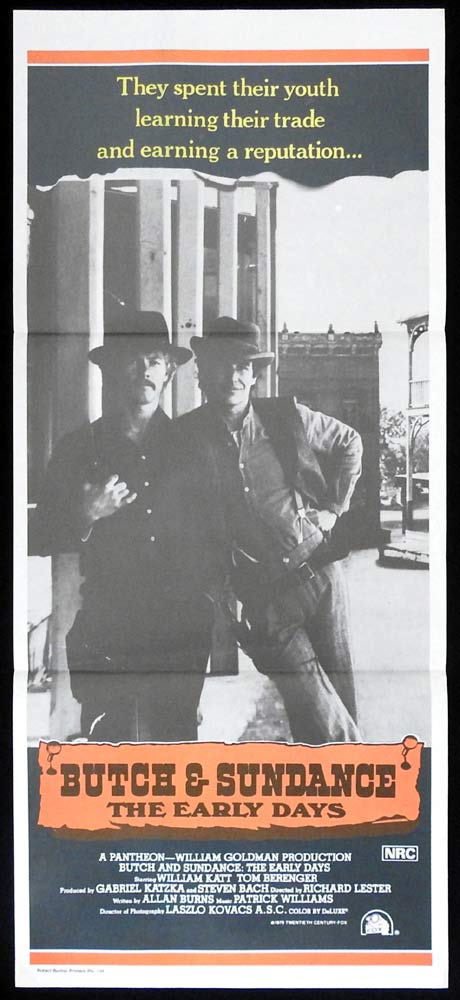 BUTCH AND SUNDANCE THE EARLY DAYS Original Daybill Movie poster Tom Berenger