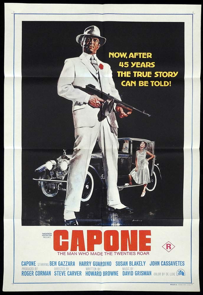 CAPONE Original One sheet Movie poster Ben Gazzara Harry Guardino