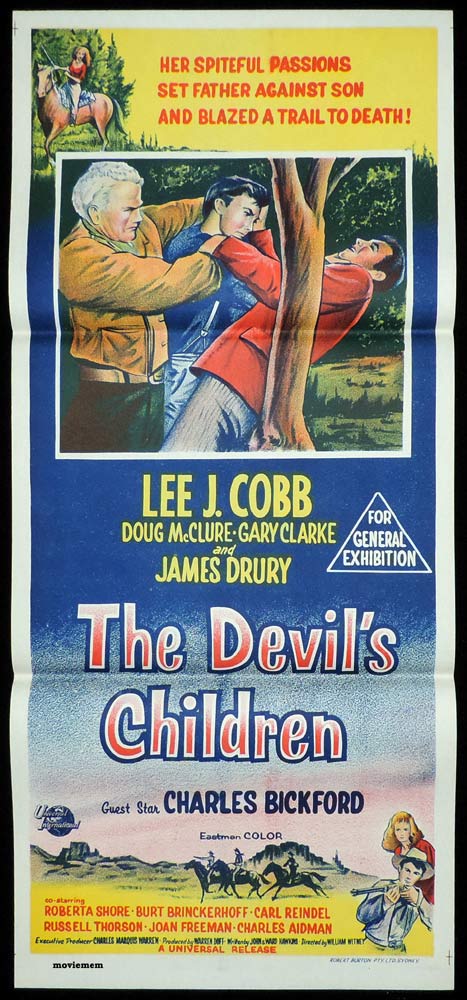 THE DEVIL’S CHILDREN Original Daybill Movie Poster The Virginian James Drury