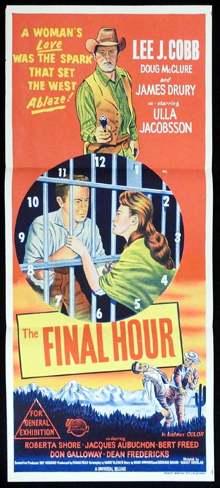 THE FINAL HOUR Original Daybill Movie poster James Drury The Virginian