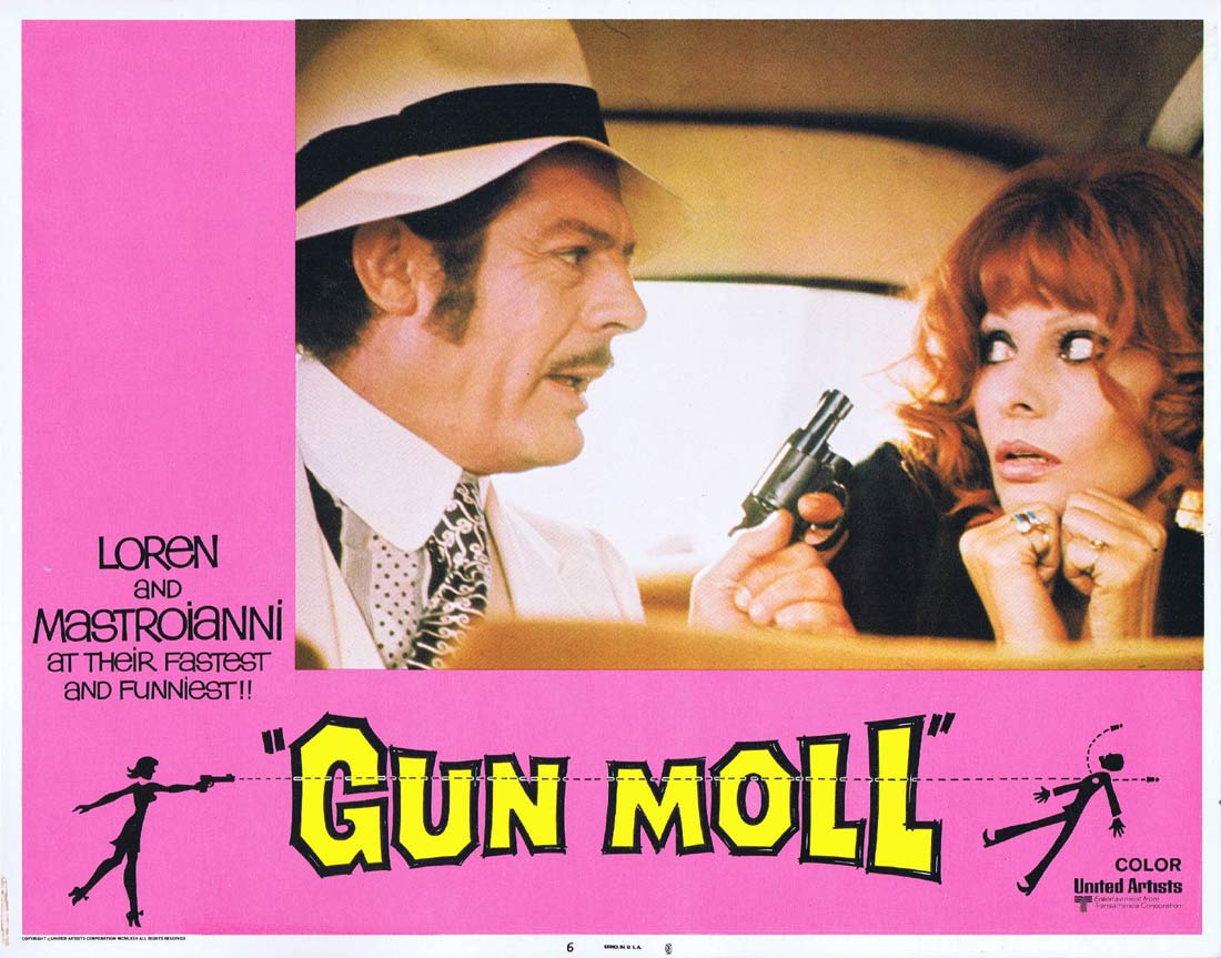 GUN MOLL Original US Lobby Card 6 Sophia Loren Marcello Mastroianni