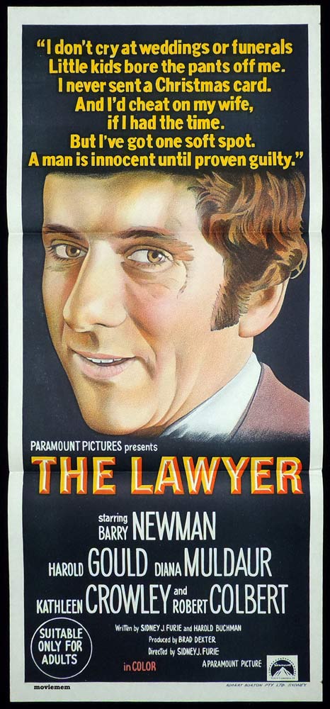 THE LAWYER Original Daybill Movie Poster Barry Newman Diana Muldaur