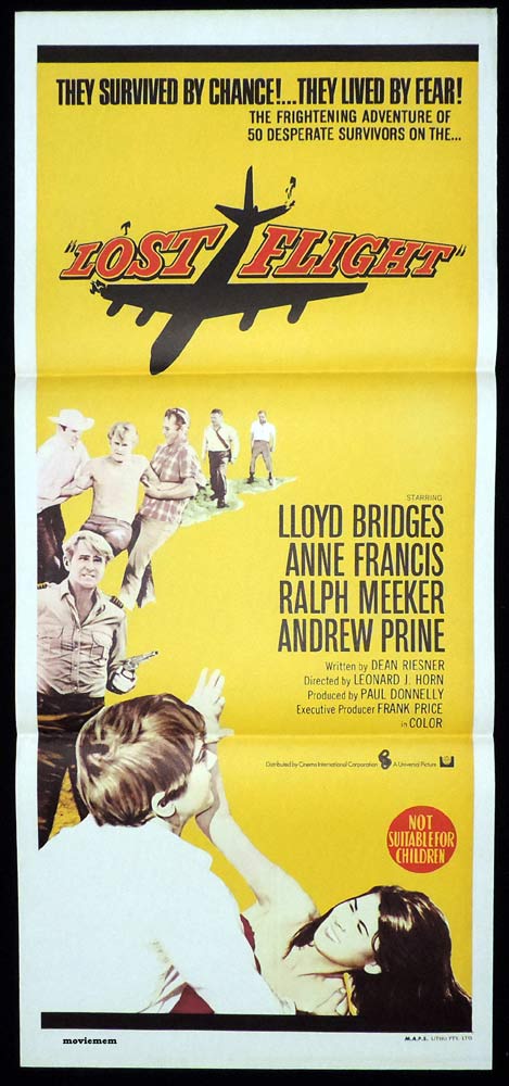 LOST FLIGHT Original Daybill Movie Poster Lloyd Bridges