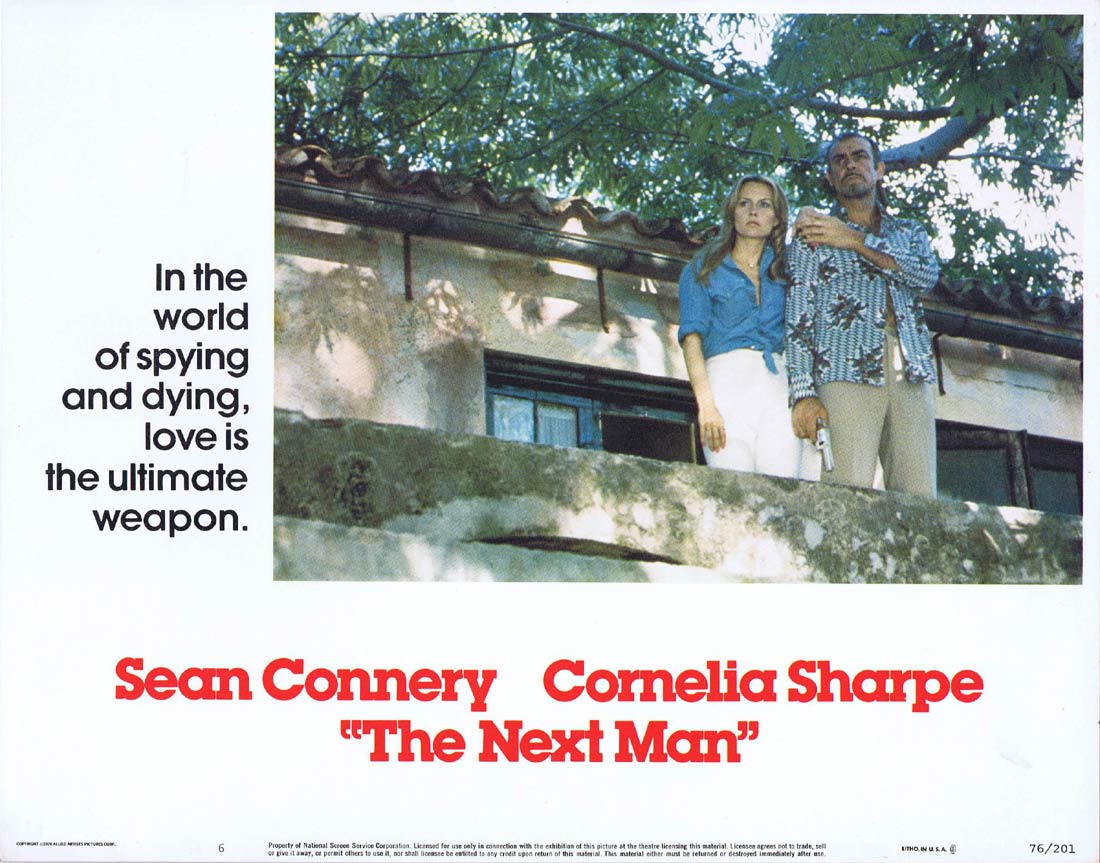 THE NEXT MAN Original US Lobby Card 6 Sean Connery Cornelia Sharpe