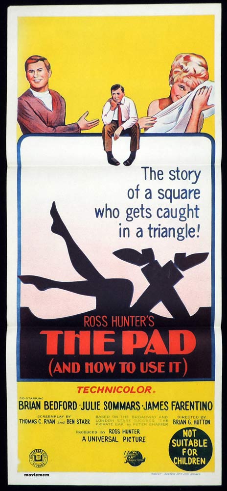 THE PAD AND HOW TO USE IT Original Daybill Movie Poster Brian Bedford Julie Sommars