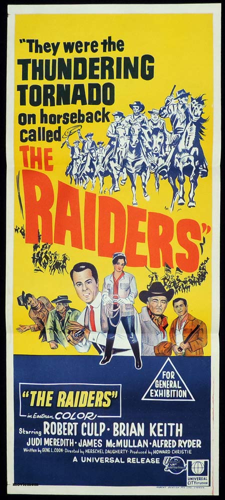 THE RAIDERS Original Daybill Movie Poster Robert Culp Brian Keith