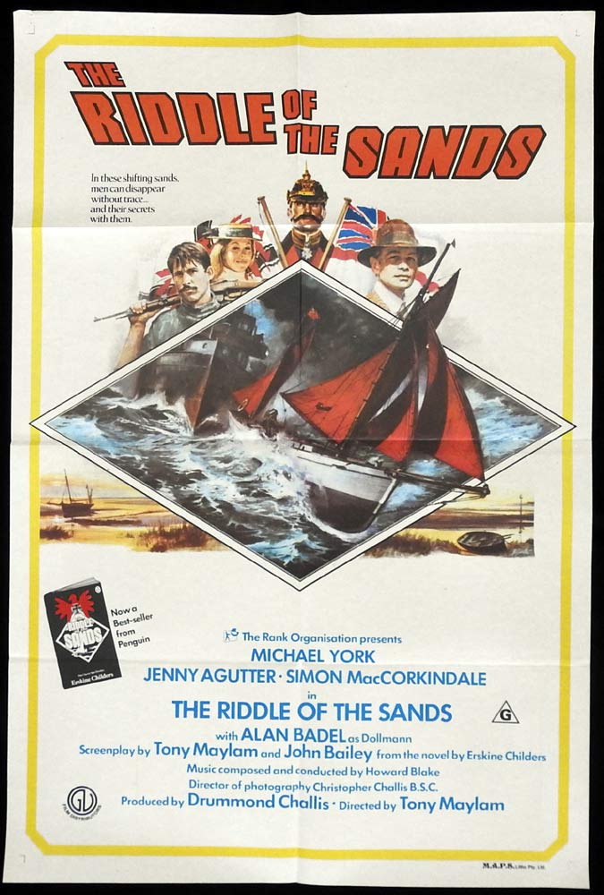 RIDDLE OF THE SANDS Original One sheet Movie poster Michael York Simon MacCorkindale