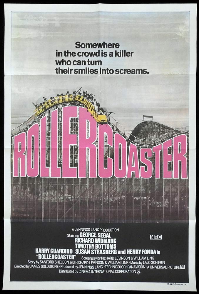 ROLLERCOASTER Original One sheet Movie poster George Segal Richard Widmark