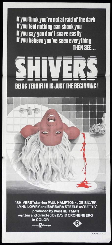 SHIVERS Original Daybill Movie Poster David Cronenberg Horror