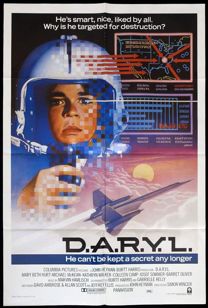 DARYL D.A.R.Y.L. One Sheet Movie Poster Simon Wincer