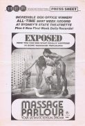 MASSAGE PARLOUR Rare AUSTRALIAN Movie Press Sheet