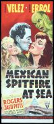 MEXICAN SPITFIRE AT SEA Daybill Movie poster RKO Lupe Vélez Leon Errol