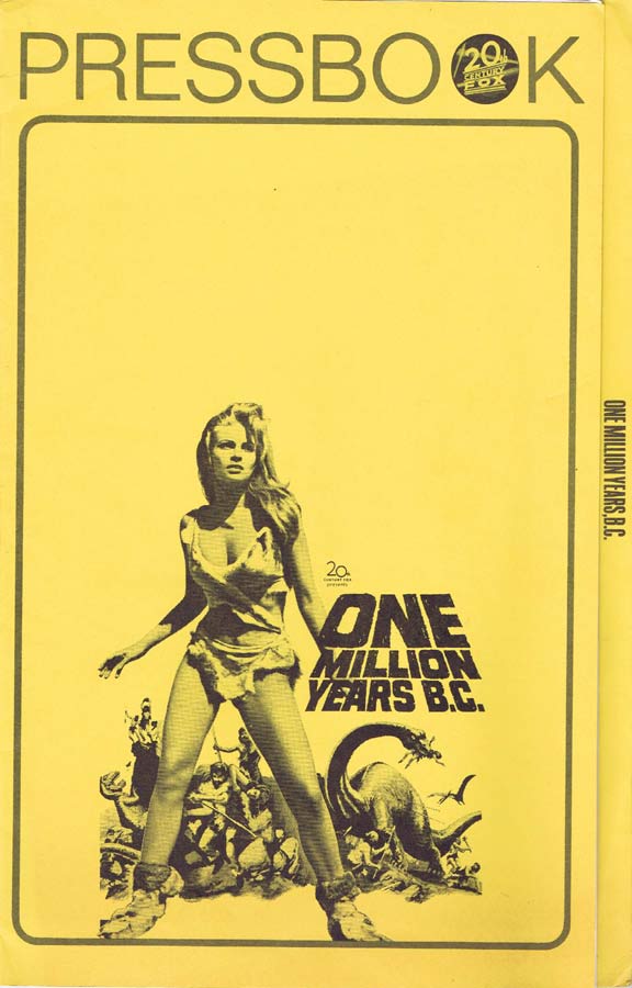 ONE MILLION YEARS BC Original Movie Press Book HAMMER Raquel Welch