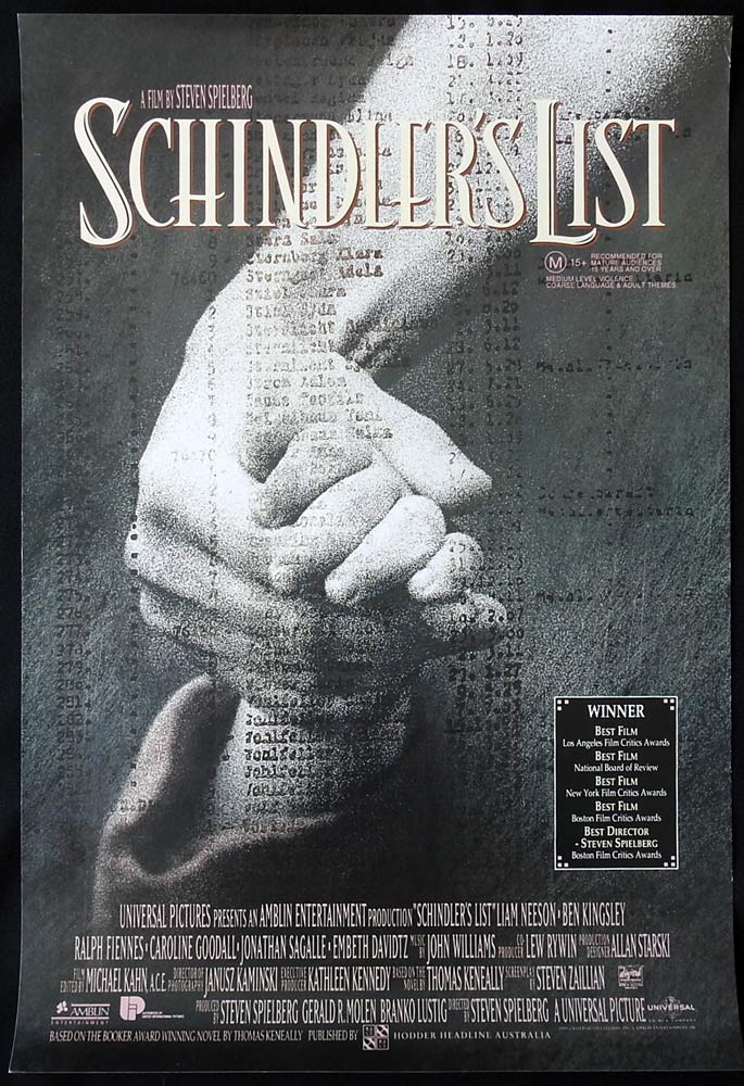 Schindler Chan Xxx Video - SCHINDLER'S LIST Original Daybill Movie Poster Liam Neeson Steven Spielberg  - Moviemem Original Movie Posters