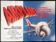 AIRPLANE Original British Quad Movie Poster Robert Hays Julie Hagerty