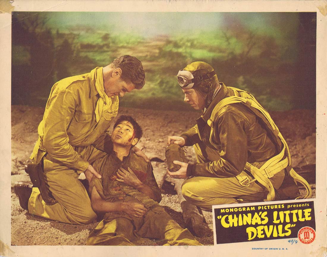 CHINA’S LITTLE DEVILS Original Lobby Card 2 Harry Carey Paul Kelly 1945