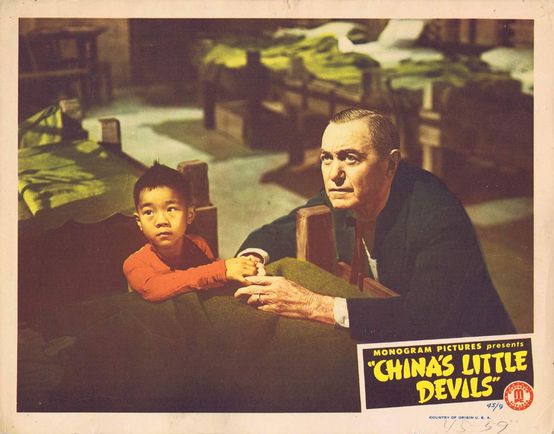 CHINA’S LITTLE DEVILS Original Lobby Card 3 Harry Carey Paul Kelly 1945