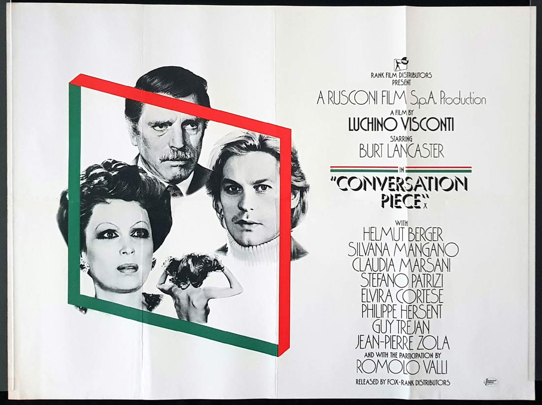 CONVERSATION PIECE Original British Quad Movie Poster Burt Lancaster