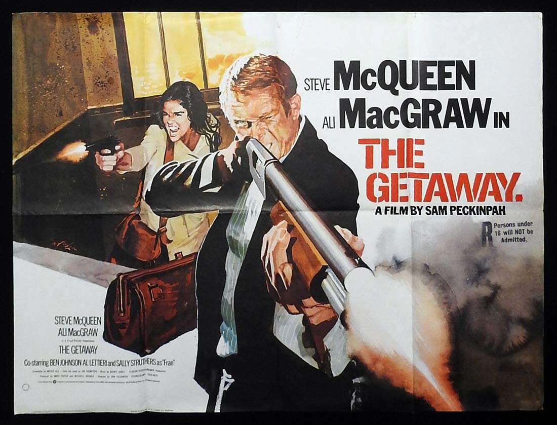 THE GETAWAY British Quad 1979 Steve McQueen Movie Poster Ali McGraw