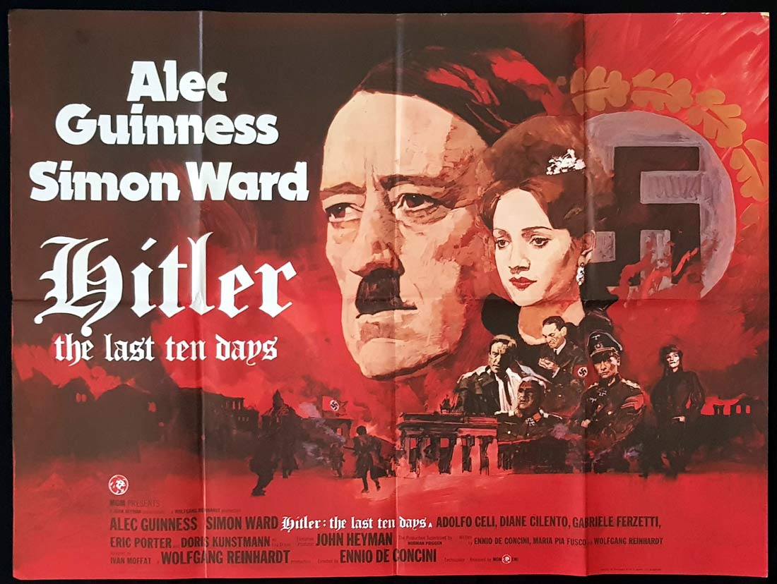 HITLER THE LAST TEN DAYS Original British Quad Movie Poster Alec Guinness
