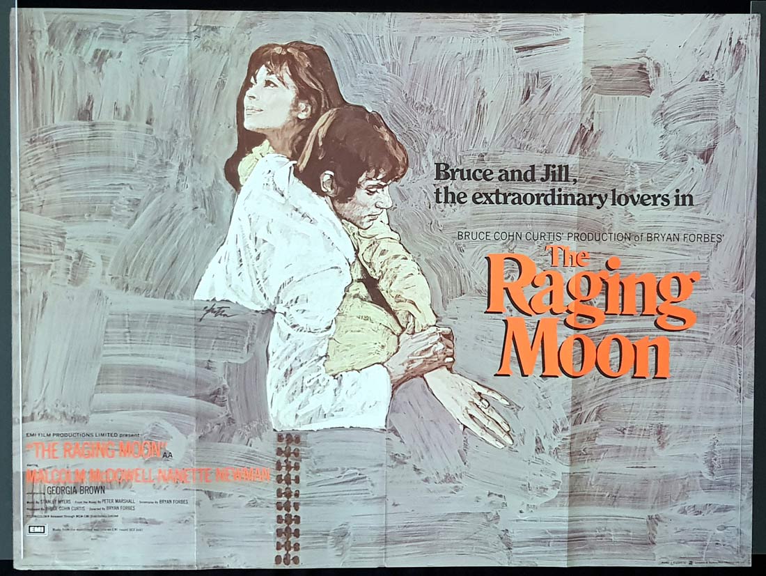 THE RAGING MOON Original British Quad Movie Poster Malcolm McDowell