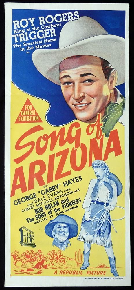 SONG OF ARIZONA Original Daybill Movie Poster Roy Rogers