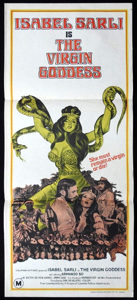 THE VIRGIN GODDESS Original Daybill Movie Poster Isabel Sarli
