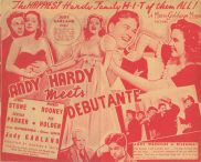 ANDY HARDY MEETS DEBUTANTE Original Vintage Movie Herald Mickey Rooney Judy Garland