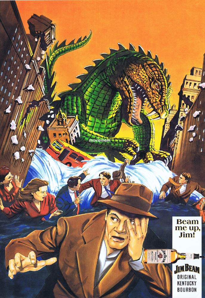 THE BEAST FROM 20000 FATHOMS Jim Beam RARE Movie poster