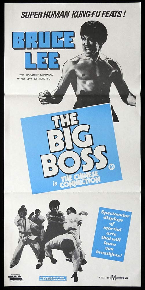 THE BIG BOSS Original Daybill Movie poster BRUCE LEE Kung Fu Martial arts