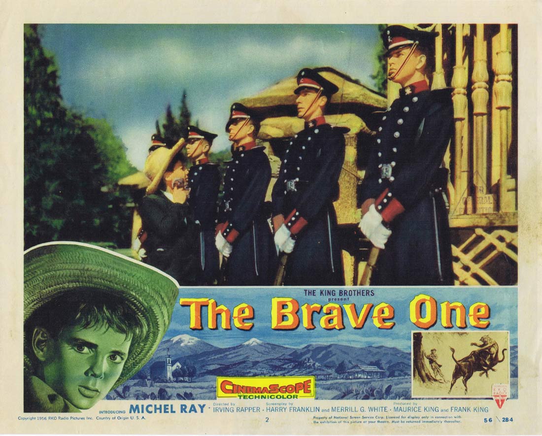 THE BRAVE ONE-1956-LOBBY CARD-DRAMA-BULL FIGHTING-MICHEL RAY NM: New  Softcover/Paperback (1956)