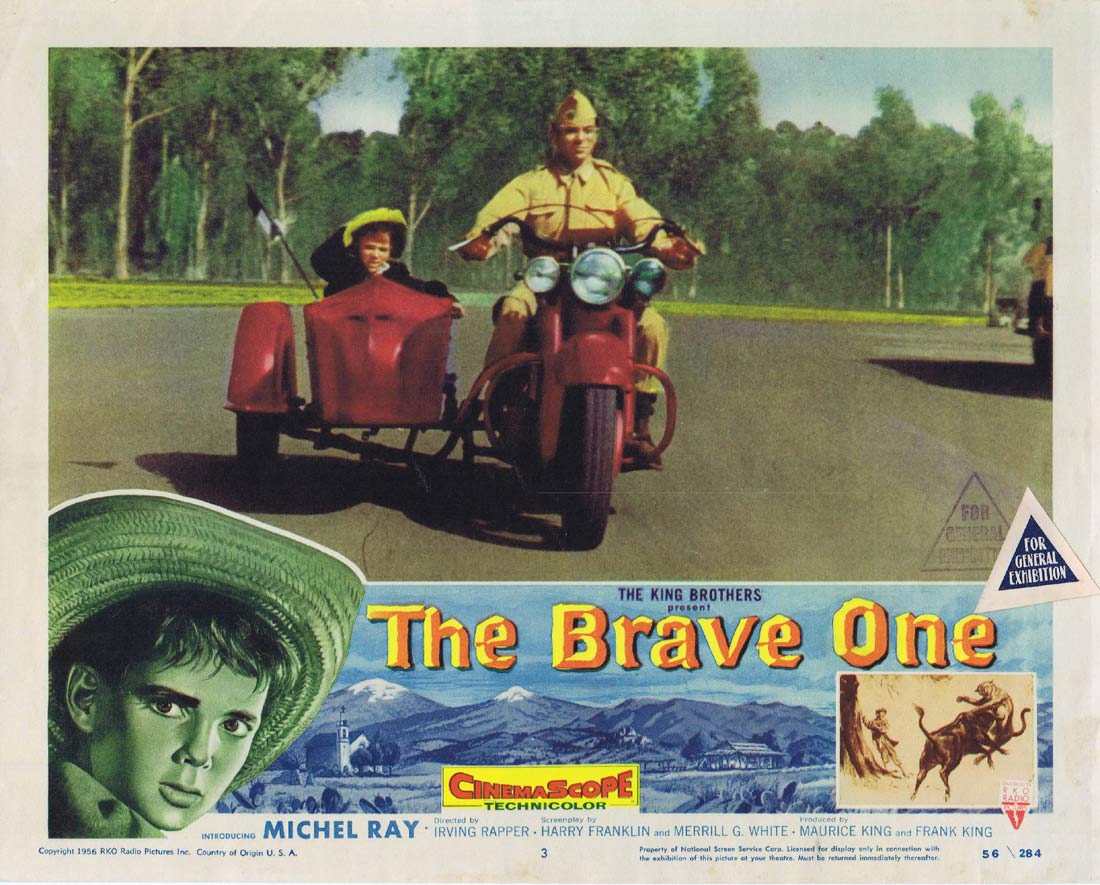 THE BRAVE ONE Lobby card 3 1956 Michel Ray Bullfight - Moviemem Original  Movie Posters