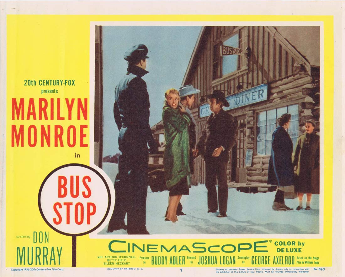 BUS STOP Original Lobby card 7 Marilyn Monroe 1956