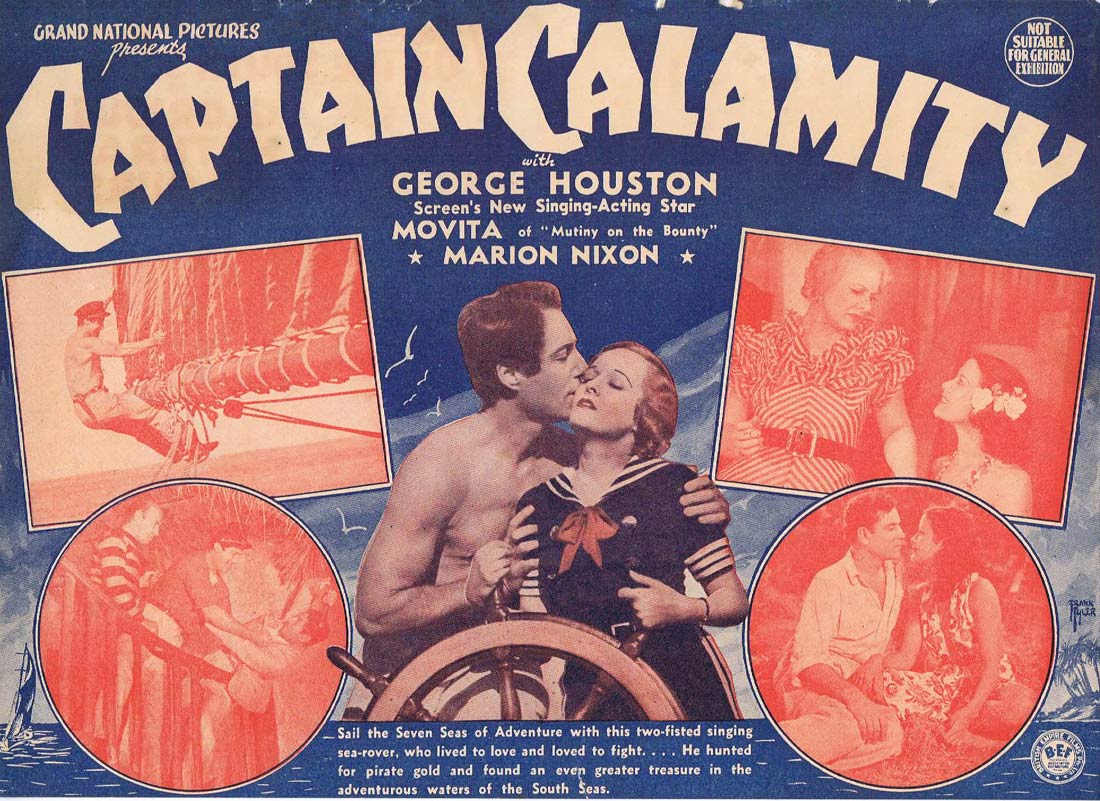 CAPTAIN CALAMITY Original Vintage Movie Herald George Houston