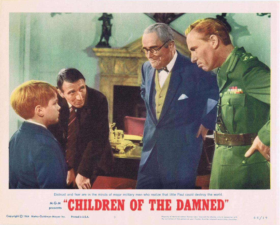 CHILDREN OF THE DAMNED Original Lobby card 3 Ian Hendry Alan Badel