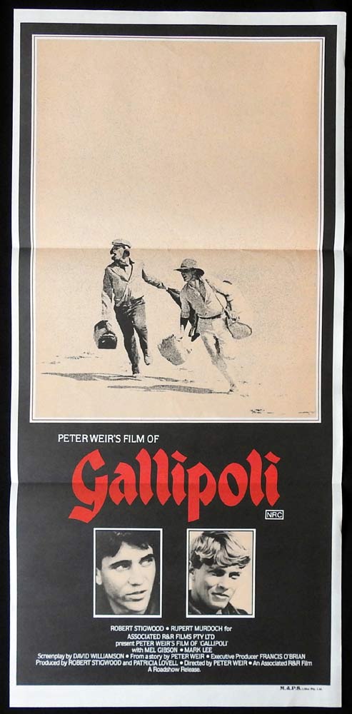 GALLIPOLI Original Daybill Movie Poster Mel Gibson RARE Country of Origin