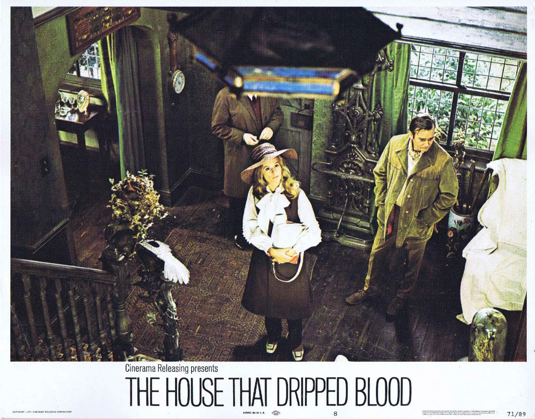 THE HOUSE THAT DRIPPED BLOOD Original Lobby card 8 Christopher Lee Peter Cushing