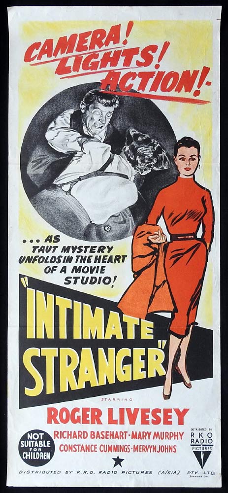 INTIMATE STRANGER Original Daybill Movie poster Roger Livesey Richard Basehart