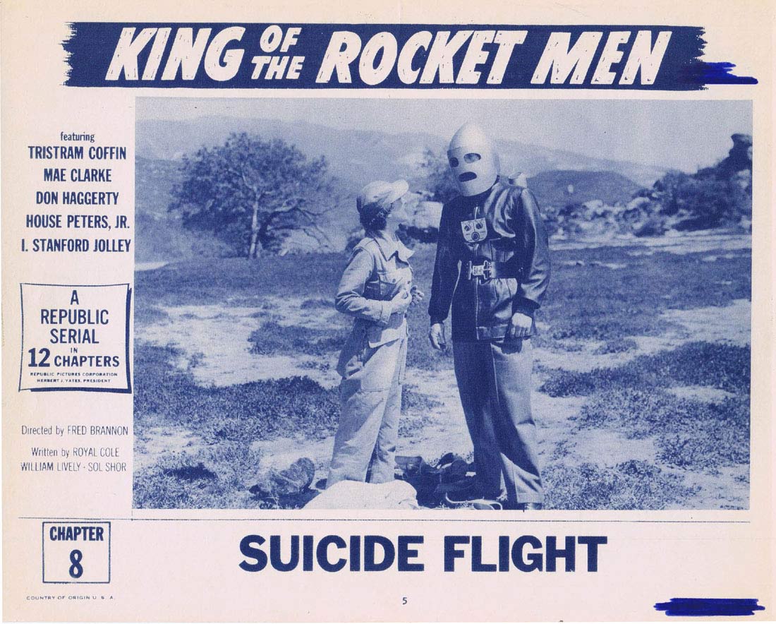 KING OF THE ROCKET MEN Lobby Card 5 1956r Republic Cliffhanger Serial Chapter 8