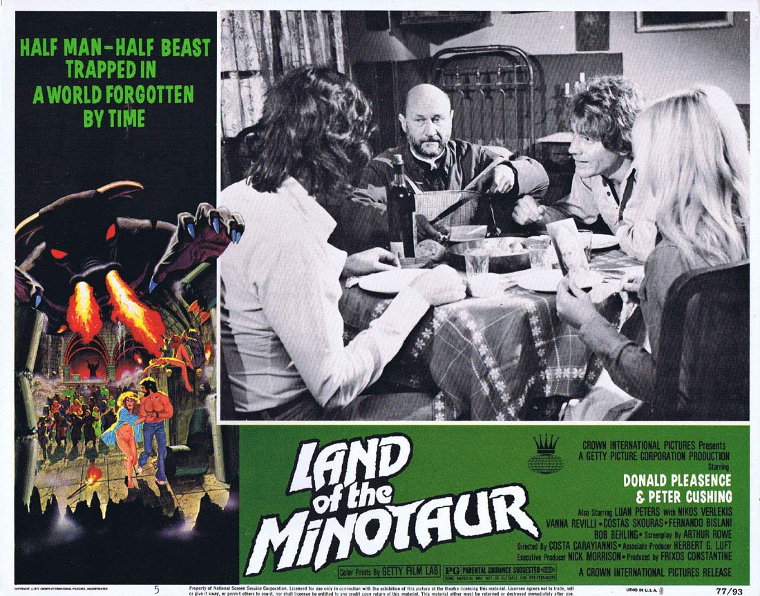 LAND OF THE MINOTAUR Original Lobby card 5 Donald Pleasence Peter Cushing