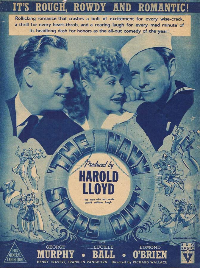 THE NAVY STEPS OUT Original Vintage Movie Herald George Murphy Lucille Ball