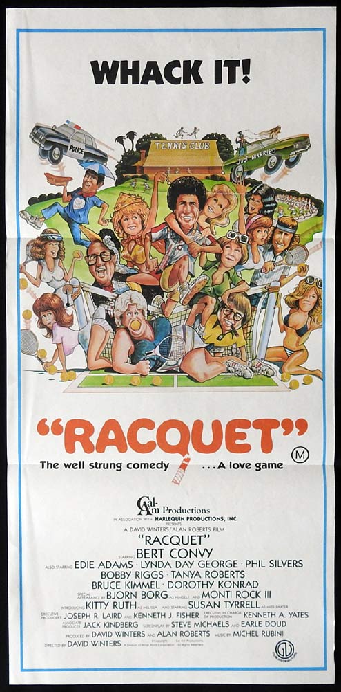 RACQUET Original Daybill Movie Poster Bert Convy Tennis Lynda Day George