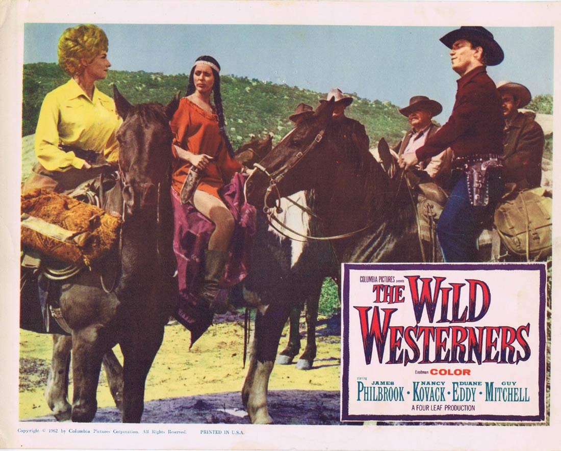 THE WILD WESTERNERS Original Lobby card James Philbrook Nancy Kovack